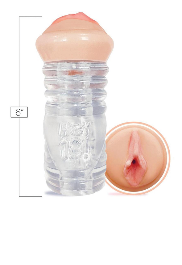 Icon Brands - Hey 19!, ClearStroke Dual End Pussy Heather Starlet - Clear/Vanilla