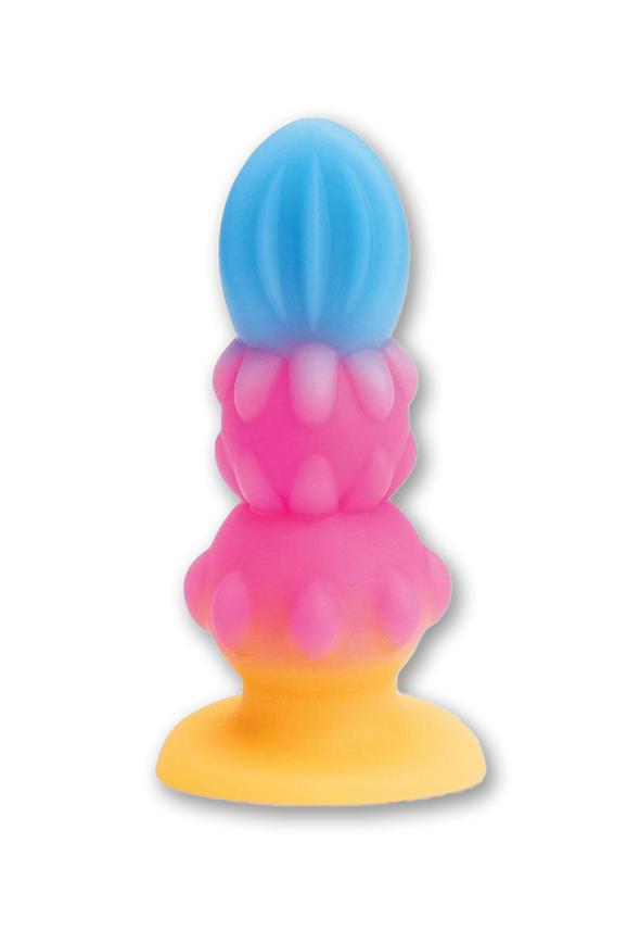 Alien Nation Sprite Silicone Anal Plug - Blue/Pink/Yellow