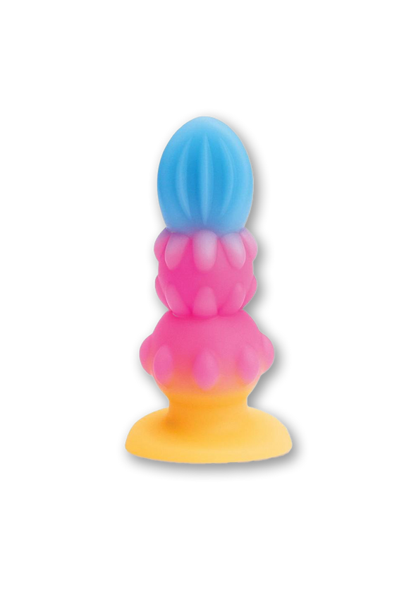 Alien Nation Sprite Jr. Silicone Anal Plug - Blue/Pink/Yellow