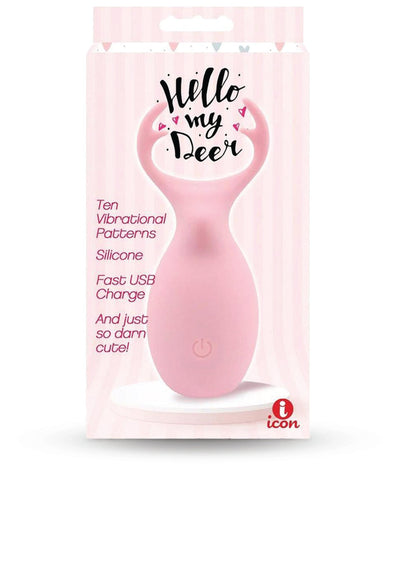 Buzzy Buddy Hello My Deer Rechargeable Silicone Clitoral Stimulator - Pink