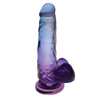 Icon Brands - Shades - Medium 7 Inch Jelly TPR Gradient Dildo Blue and Violet - Icon Brands