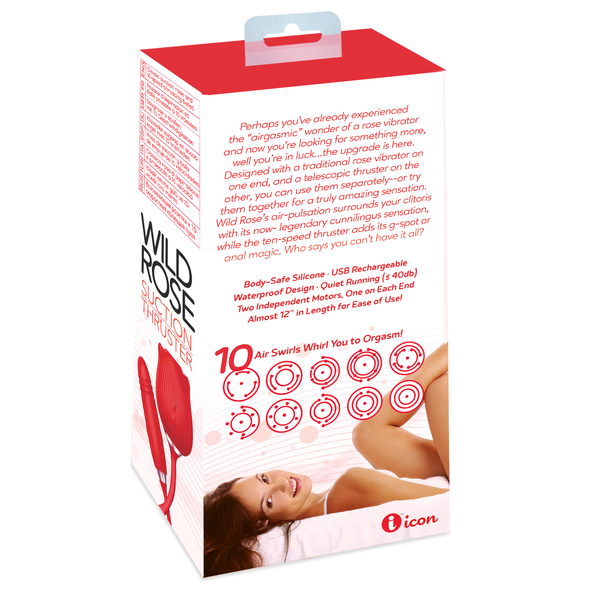 Icon Brands - Wild Rose & Thruster; Suction and Thrusting Vibrator